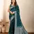 Rama green woven patola saree with blouse piece