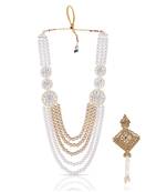 Royal Multi-Layered Groom Sherwani Mala with Decorative Brooch