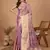 Purple woven banarasi design saree with blouse piece