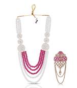 Royal Multi-Layered Groom Sherwani Mala with Decorative Brooch