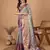 Violet woven banarasi design saree with blouse piece