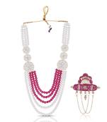 Royal Multi-Layered Groom Sherwani Mala with Decorative Brooch