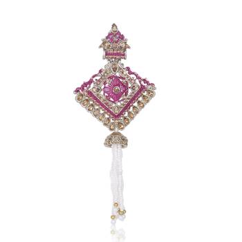 Royal Multi-Layered Groom Sherwani Mala with Decorative Brooch 3