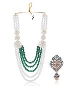 Royal Multi-Layered Groom Sherwani Mala with Decorative Brooch