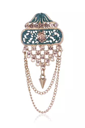 Royal Multi-Layered Groom Sherwani Mala with Decorative Brooch