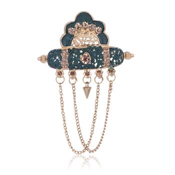 Royal Multi-Layered Groom Sherwani Mala with Decorative Brooch 2