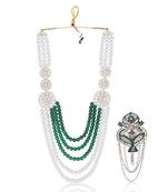 Men s Ethnic Sherwani Mala with Brooch   Perfect for Weddings & Festive Wear