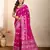 Pink woven patola saree with blouse piece