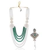 Men s Ethnic Sherwani Mala with Brooch   Perfect for Weddings & Festive Wear