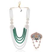 Men s Ethnic Sherwani Mala with Brooch   Perfect for Weddings & Festive Wear