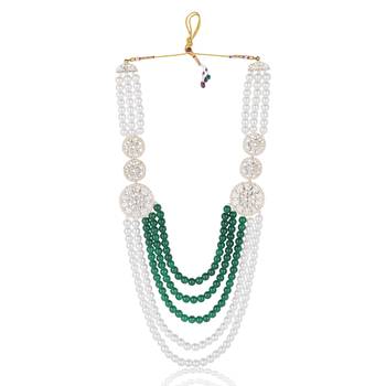 Men s Ethnic Sherwani Mala with Brooch   Perfect for Weddings & Festive Wear 3