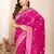 Pink woven patola saree with blouse piece