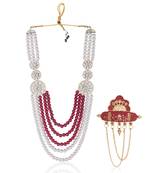 Men s Ethnic Sherwani Mala with Brooch   Perfect for Weddings & Festive Wear