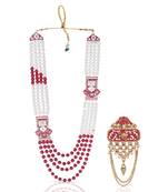 Royal Multi-Layered Groom Sherwani Mala with Decorative Brooch