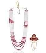 Royal Multi-Layered Groom Sherwani Mala with Decorative Brooch