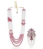 Royal Multi-Layered Groom Sherwani Mala with Decorative Brooch
