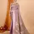 Light purple woven banarasi design saree with blouse piece