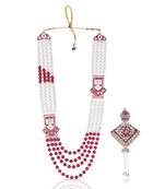 Royal Multi-Layered Groom Sherwani Mala with Decorative Brooch