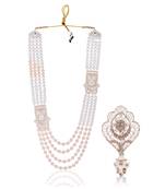 Royal Multi-Layered Groom Sherwani Mala with Decorative Brooch