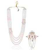 Royal Multi-Layered Groom Sherwani Mala with Decorative Brooch