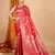Red woven banarasi design saree with blouse piece