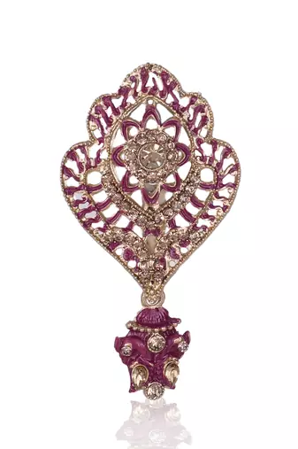 Traditional Groom Sherwani Mala Set with Brooch