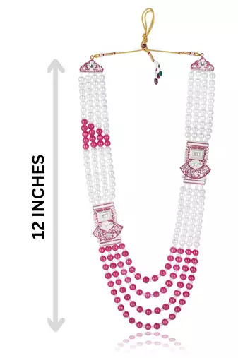 Traditional Groom Sherwani Mala Set with Brooch