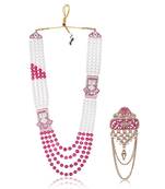 Traditional Groom Sherwani Mala Set with Brooch