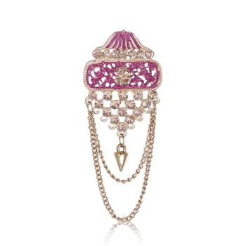 Traditional Groom Sherwani Mala Set with Brooch 2