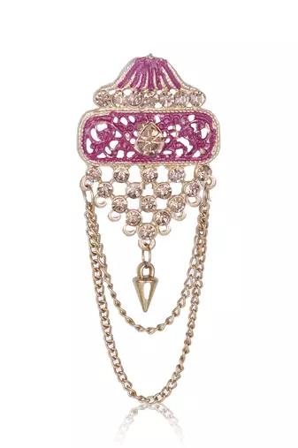 Traditional Groom Sherwani Mala Set with Brooch