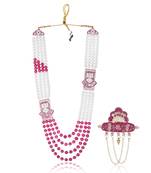 Traditional Groom Sherwani Mala Set with Brooch