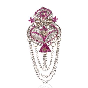 Traditional Groom Sherwani Mala Set with Brooch 2