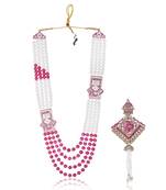 Traditional Groom Sherwani Mala Set with Brooch