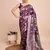 Purple woven paithani style saree with blouse piece