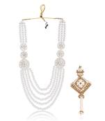 Traditional Groom Sherwani Mala Set with Brooch