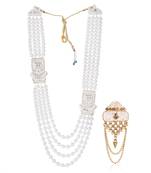 Premium Beaded Groom Mala with Elegant Brooch