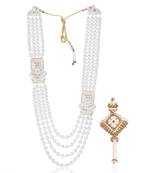 Premium Beaded Groom Mala with Elegant Brooch