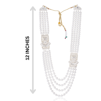 Premium Beaded Groom Mala with Elegant Brooch 4