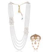 Premium Beaded Groom Mala with Elegant Brooch