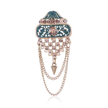 Beaded Layered Dulha Moti Mala With Designer Brooch 2