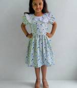 Multicolor rayon printed floral print dress for girls