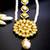 Elegant kundan pearl mangtikka with floral motif