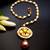 Classic kundan pearl maang tikka with maroon drop charm