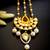   crescent pearl drop maang tikka with kundan detailing