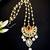   crescent pearl drop maang tikka with kundan detailing