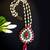 Statement multicolor floral maang tikka with pearl chain