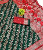 Green Art Silk saree with blouse