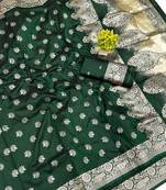 Green Art Silk saree with blouse