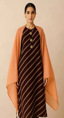 Chanderi self zari lehariya kurta with cotton blend dupatta 1