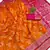 Orange Art Silk saree with blouse